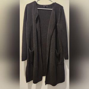 J.Crew Juliette Collarless Cardigan Sweater Blazer Linen Blend Duster-size med